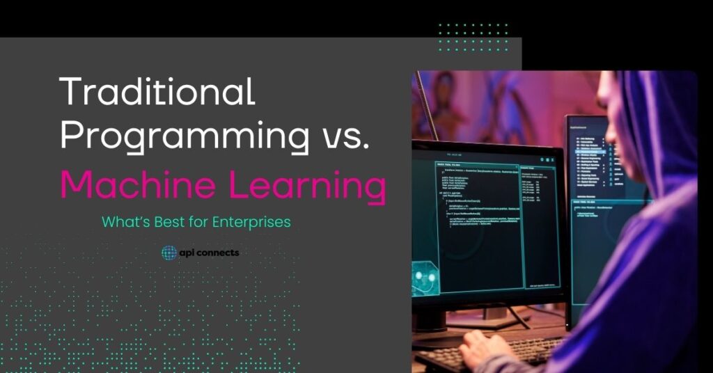 traditional programming vs machine learning